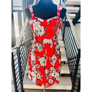 New Red dress with flowers size S